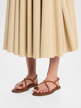 RAG & BONE Remi Flat Sandals in Tan Size EU 37.5/US 7.5